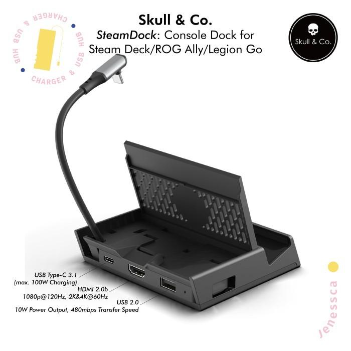 Gambar Skull & Co. SteamDock Docking Station for Steam Deck/ROG Ally/Swit/Legion Go Dock USB Hub HD Type-C USB 3.0 - SteamDock dari Berkah Suci Mart undefined Tokopedia