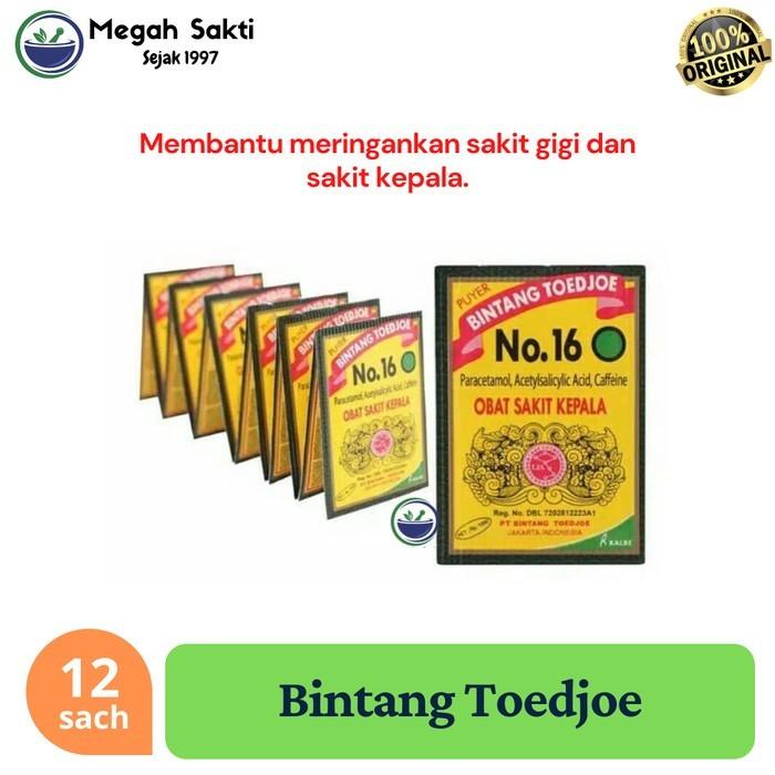 Gambar Bintang Toedjoe / Puyer Bintang 7 No 16 - Puyer pereda Sakit Kepala. dari Megah Sakti Pharmacy undefined Tokopedia