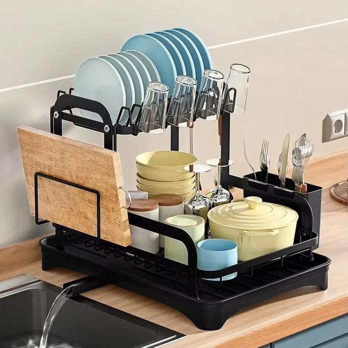 Jual Tier Dish Bowl Drainer Storage Rack Kitchen Dish Drying