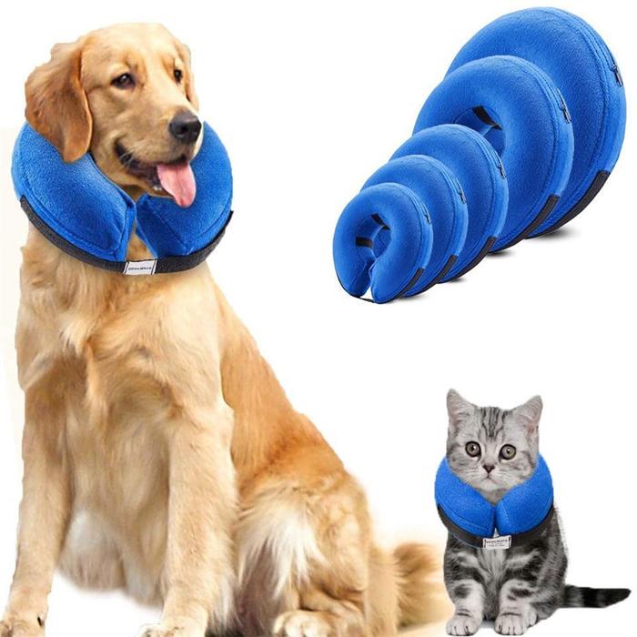 Inflatable Cone Elizabethan Collar For Dogs After Surgery Jual