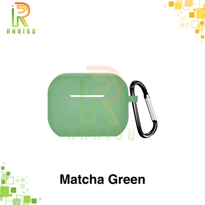 Gambar Case Casing Cover Silicone Protective Apple Airpods Pro 2 2022 + Carabiner Rarisu.id - Matcha Green dari Rarisu Store.id undefined Tokopedia