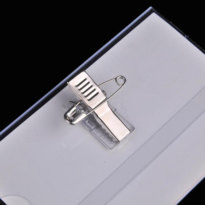 Gambar 10pcs Safety Pin Clip Transparent Brooch ID Card Holder for Business Office Conference Employees Name Pass Credentials Tag Badge dari Omoh sibama64 undefined Tokopedia