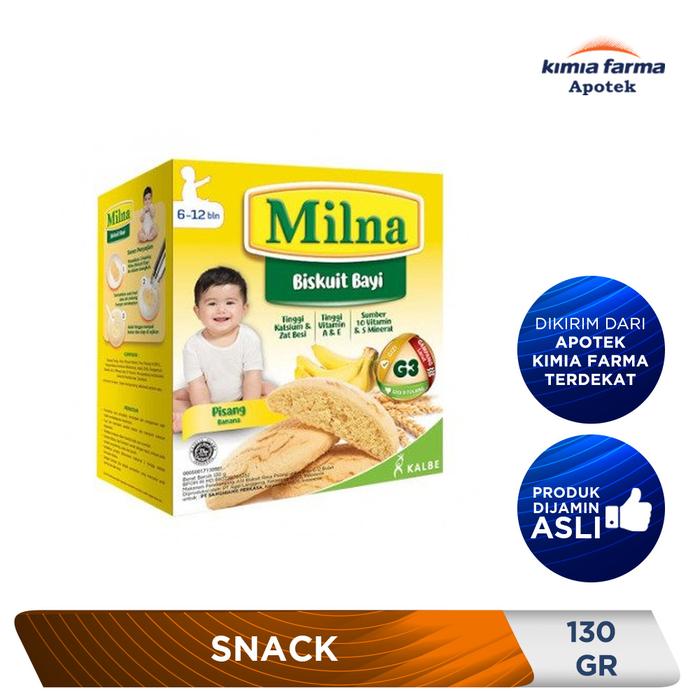 Gambar MILNA BISCUITS 6+ PISANG 130 GR dari Kimia Farma Apotek Official undefined Tokopedia