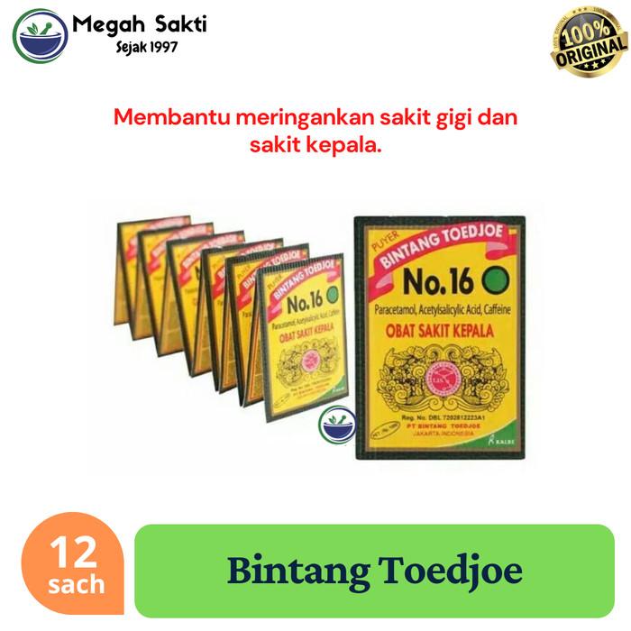 Gambar Bintang Toedjoe / Bintang 7 / Puyer 16 / No 16 / Obat Sakit Kepala dari Megah Sakti Pharmacy undefined Tokopedia