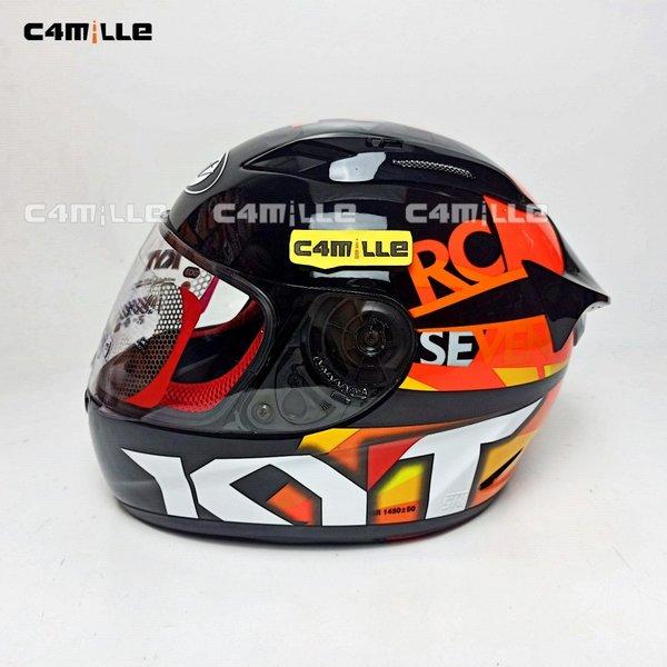 Jual HELM KYT FALCON FR SOLID PEARL WHITE DOUBLE VISOR FULL FACE
