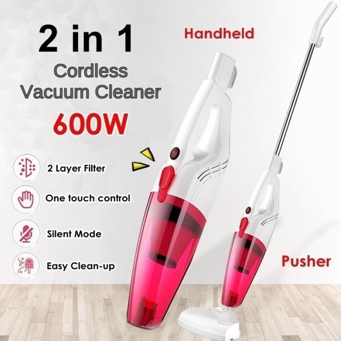 Gambar VCM08 - 2-in-1 Home Vacuum Cleaner 600W - Penyedot Debu Rumah - Merah Muda dari Tanaga Online Shop undefined Tokopedia