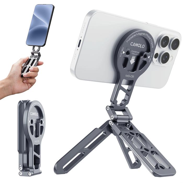 Jual Foldable Magnetic Selfie Stick Tripod w Arca Plate 1/4-20