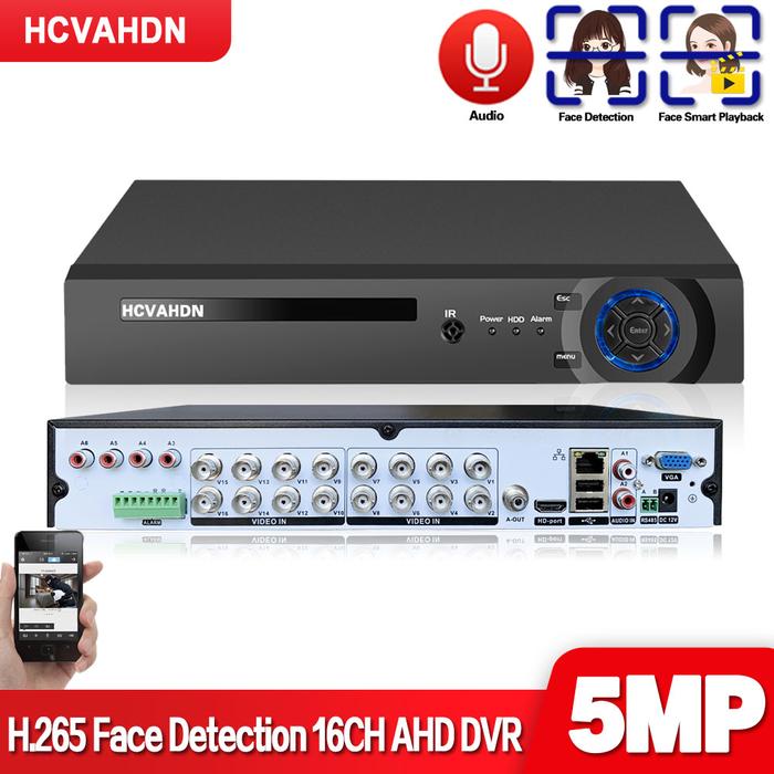 Jual 16 Channel Hybrid DVR HD 5MP 16CH AHD DVR Security - Main Image