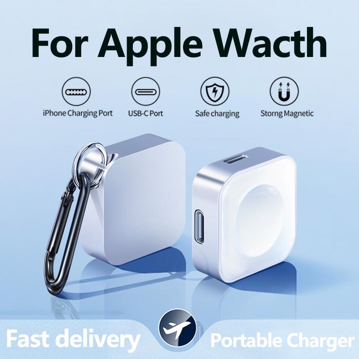 Jual Portable Wireless Watch Charger Type C Lightning interfaces