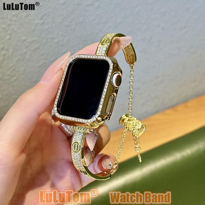 Jual 14K Gold Strap For Apple Watch Band Ultra 49mm 38/40/41/42