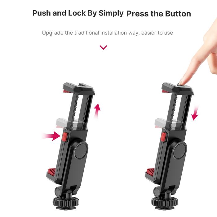 Jual Multi-functional Phone Holder Clamp Phone Tripod Mount 360