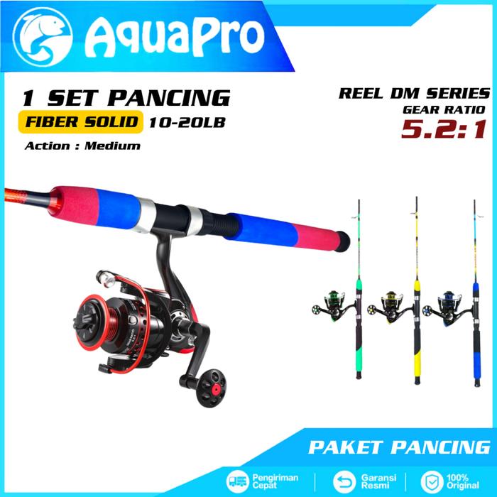 Jual AquaPro Set Paket Joran Pancing Spinning Black Grouper