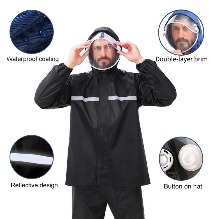 Gambar JUAL Jas Hujan WAterproof High Quality bkn Axio ASV GMA Sunflower - XXXL HITAM dari Rendy donzie undefined Tokopedia