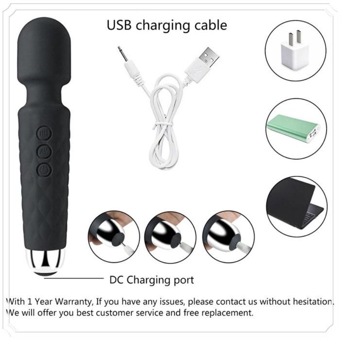 Gambar Siap Kirim Magic Wand Massager| Magic Wand Vibrator - HITAM/ BLACK dari PT jaya terbaruuuu undefined Tokopedia