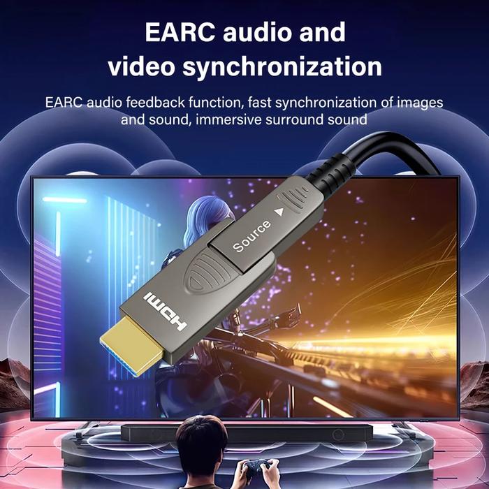 Jual 8K Fiber Optic HDMI Cable 50m Detachable 8K HD Cable eARC