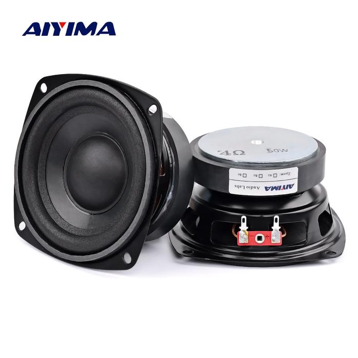 Jual AIYIMA 2Pcs inch 50W Subwoofer Audio Speaker Portable Mini