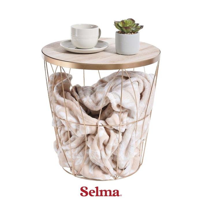 Gambar Selma Tiffany Meja Tamu Dengan Penyimpanan Storage Table - Gold dari Selma Indonesia undefined Tokopedia