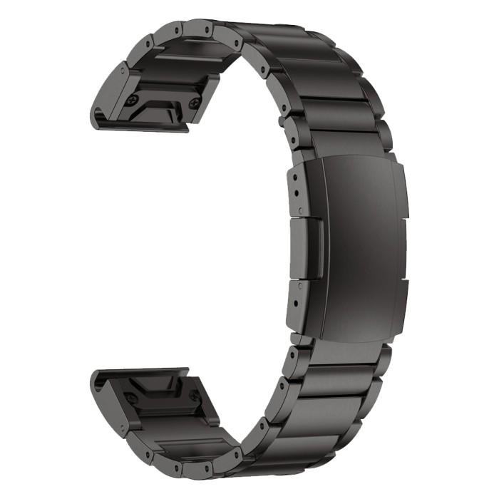 Gambar Aksesoris Jam Tangan Black QuickFit 22 26mm Titanium Metal Strap For Garmin Fenix 7 7X 6 6X 5 5X Plus/Epix Gen 2/Quatix/Tactix Watch Band Wristbands - Black dari ENWIN undefined Tokopedia