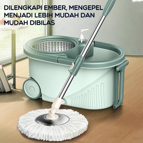 Gambar PROMO MURAH scm003 ALAT tongkat PEL LANTAI BONBOX BCT704/ SAMONO SCM003 / SCM012 1SET Fiber dengan Ember putar ultra Spin Mop Membilas PLUS REFIL - MURAH dari san@offivial undefined Tokopedia