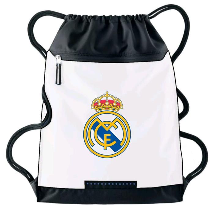 Gambar Tas Serut Real Madrid Futsal Sepak Bola Olahraga Gymsack String Bag Drawstringbag Multifungsi / Tas Sepatu Bola Anti Air Tali Pipih dari ExxShopp undefined Tokopedia