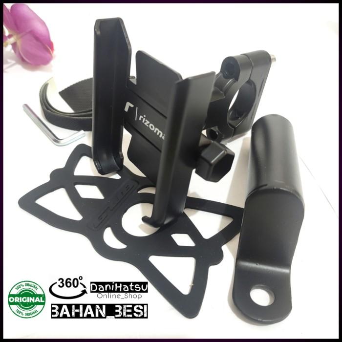 Gambar Phone Holder Motor Hp Besi Spion Stang Yamaha Honda Nmax Vario Beat Pn - Paket HoldHitam dari TILA MANA undefined Tokopedia