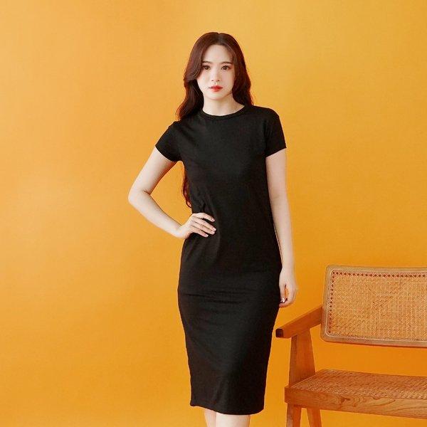 Jual HOLLALUXE Dress Casual Korean Dress Bodycon Spandex Wanita
