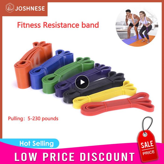 Jual Resistance Bands 208cm Long Elastic Fitness Rubber Bands