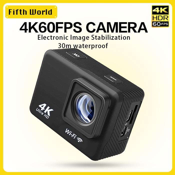 Jual 2023 NEW Action Camera 4K 60fps With Remote Control Screen
