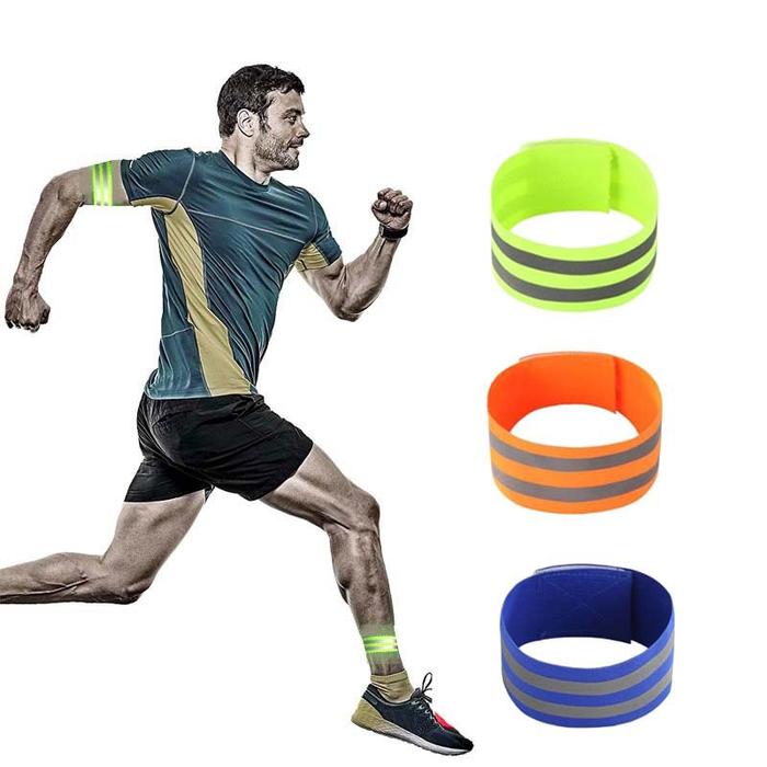 Jual 2PCS Running Reflective Arm Bands for Wrist Ankle Leg LED