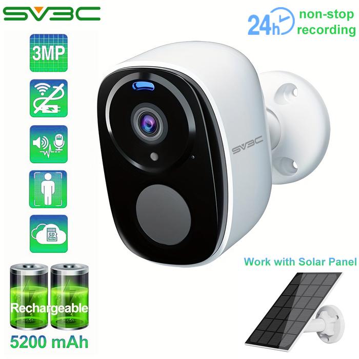 Jual Wireless Battery Camera Wifi Outdoor, Solar Powered Security