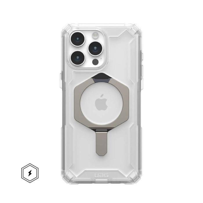 Gambar Uag Case iPhone 15 Pro Max / Pro / Plus - Magsafe Casing Ponsel Berdiri Plasma XTE Case - Clear/Titanium, iP 15 dari UAG 3C STORE undefined Tokopedia