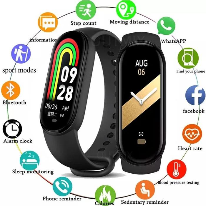 M8 Smart Watch Men Women Smartband Heart Rate Smartwatch Fitness Tracker  Blood Pressure Sport Smart Bracelet For Band