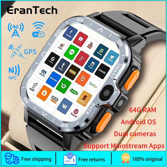 Jual SmartWatch 4G LTE GPS Wifi SIM Card NFC Dual Camera Rugged