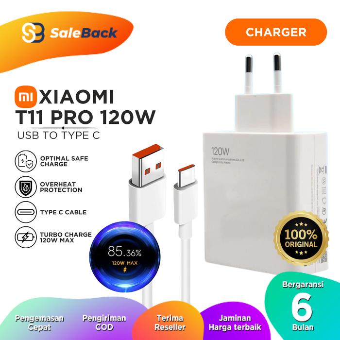 Promo Charger Xiaomi T11 Pro Original Type C Support Mi Turbo Max