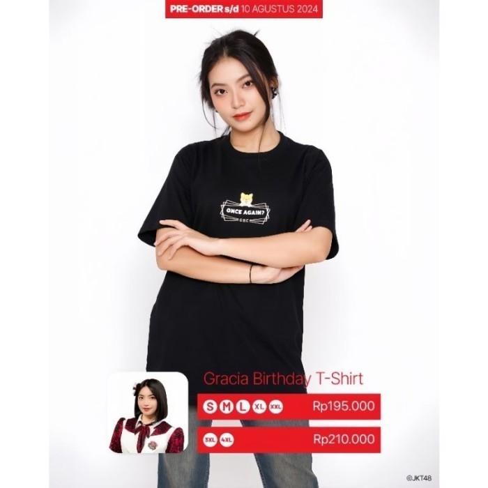 Gambar Kaos JKT48 Birthday T-Shirt Shania Gracia 2024 - Hitam premium - 3XL dari O4B store undefined Tokopedia