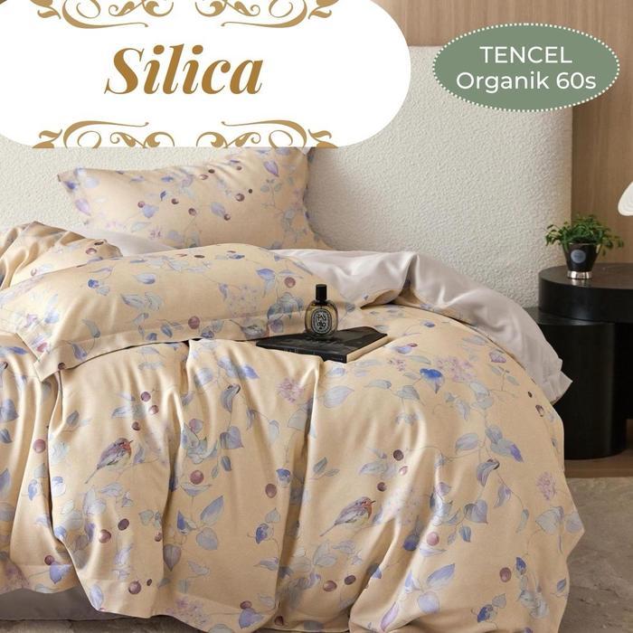 Gambar Sprei Saja Size 160x200 Tinggi 30cm Sutera Tencel Organik 60s Bantal Guling Sarung King - Silica, 160x200x30 dari DZAKIYAHTALITA undefined Tokopedia