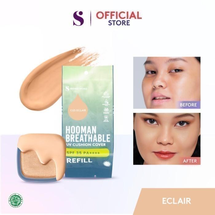 Gambar REFILL - SOMETHINC Hooman Breathable UV Cushion Cover SPF 35 PA++++ - Eclair dari mslcosmetics undefined Tokopedia