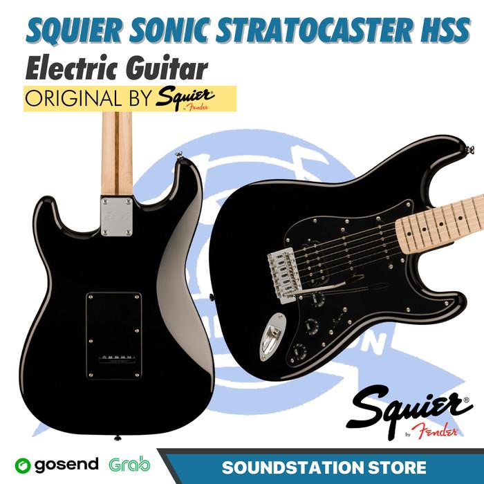 Gambar Squier Sonic Stratocaster Hss Electric Guitar - Gitar Elektrik Gratis Ongkir - Black dari Rangby_Store undefined Tokopedia