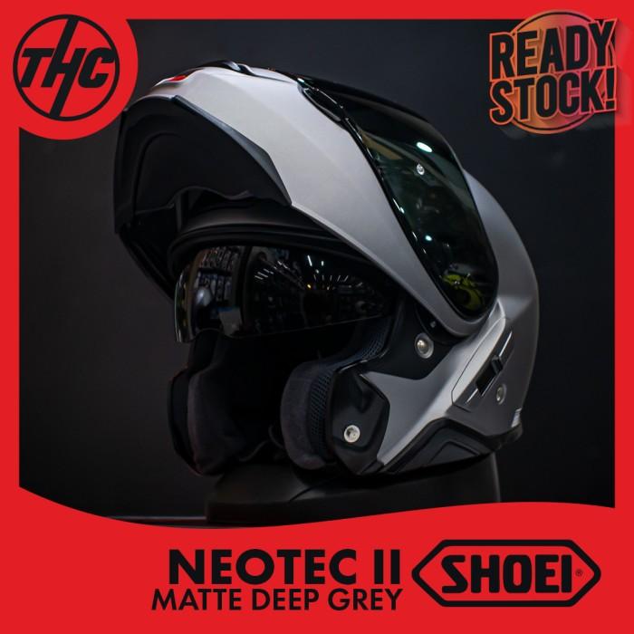 Jual SHOEI NEOTEC MATTE DEEP GREY FLIP UP MODULAR TOURING HELM