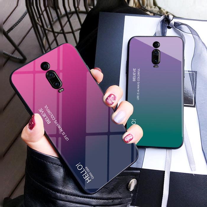 Jual For Xiaomi Mi 9T Pro Case Fashion Hard Tempered Glass Luxury - Main Image