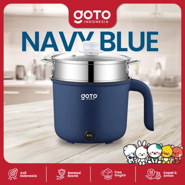 Gambar Multifunctional Electric Cooker Panci Listrik Fry Pan Portable - Navy Blue dari Goto.Indonesia undefined Tokopedia