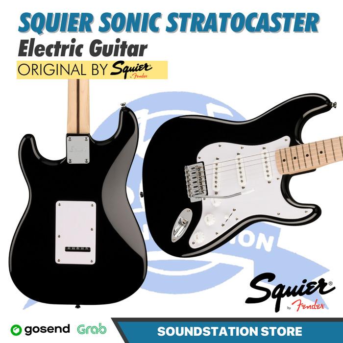 Gambar Squier Sonic Stratocaster Electric Guitar - Gitar Elektrik Gratis Ongkir - Black dari Rangby_Store undefined Tokopedia