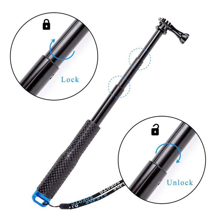 Jual For GoPro Handheld Extendable Pole Monopod Selfie Stick for