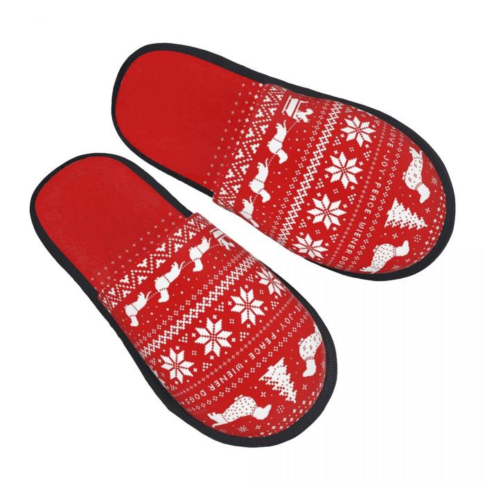 Jual Custom Dachshund Dog Christmas Holiday House Slippers Women