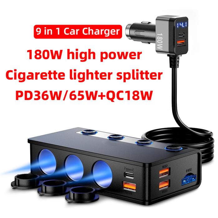 Lighter Splitter Car Charger Port Voltage Jual 180W Cigarette