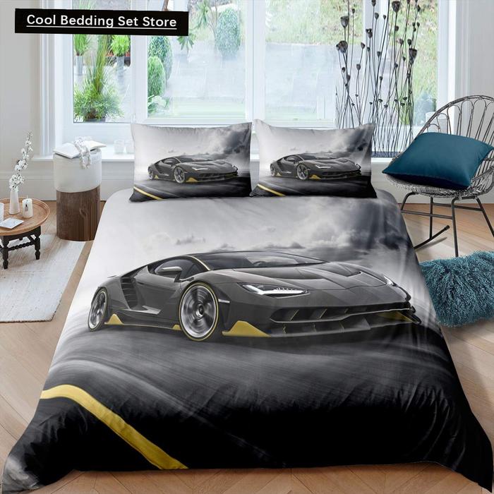 Jual Race Car King Queen Duvet Cover Cool Speed Racing Bedding Set