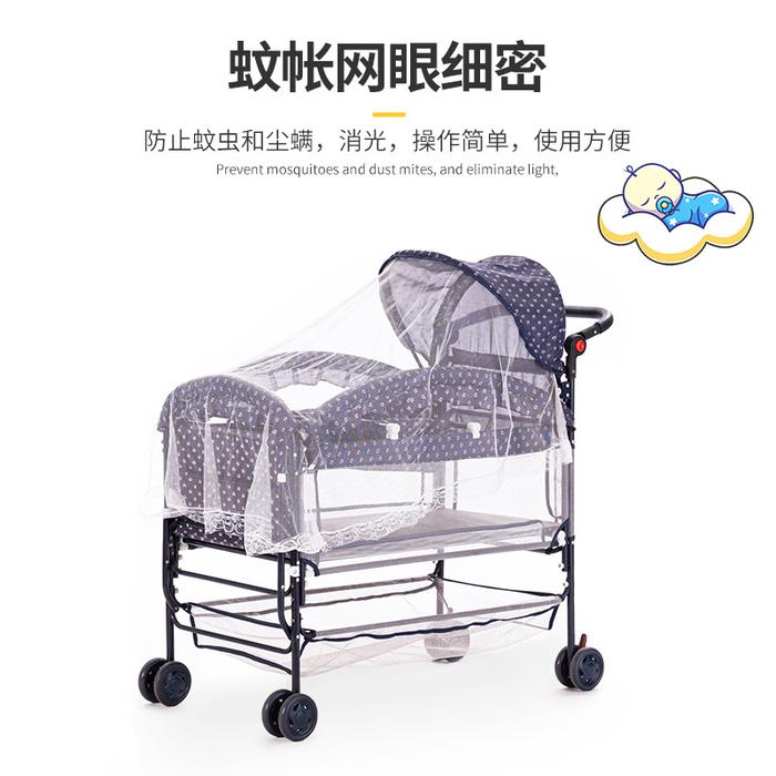 New Metal Crib Korean Baby Cradle Bed Multifunction Splicing Bed Mob