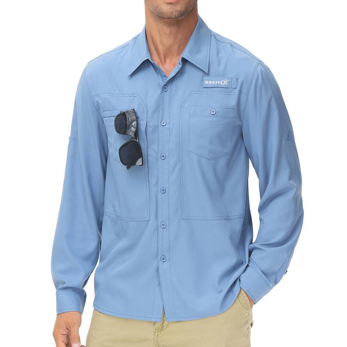 Jual Men's UPF 50+ Long Sleeve Fishing Shirts Sun Protection