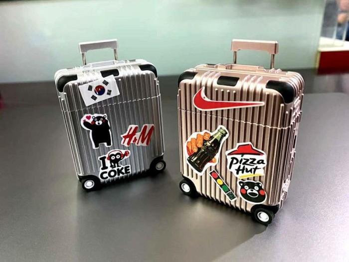 Jual BEST AIRPODS CASE KOPER LUGGAGE WITH STICKER GEN PRO - Main Image