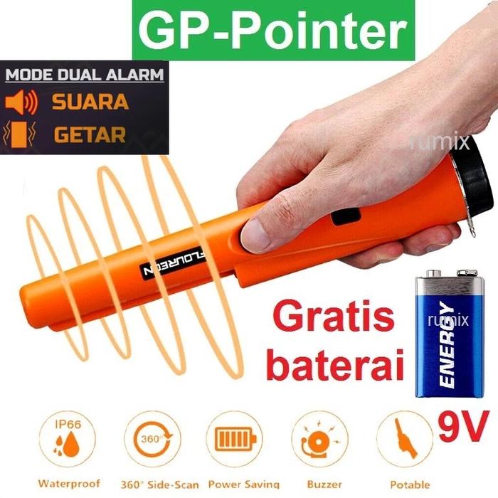 Gambar GP Pointer S Metal Detector Alat Pendeteksi Logam Detektor Emas Harta Terpendam Metal Emas Perak Deteksi Tahan Air Free Baterai dari sterlaye undefined Tokopedia